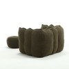 Cesicia 38.58 in-W x 31.5 in-D x 23.23 in-H Coffee Chenille Square Soft Bean Bag Seats With Footstool - 3 of 4