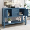 PAGED Modern Console Table with 4 Small  Drawers and 2 Large Cabinets,46 inch Rectangle  Entryway Table for Living Room,Hallway - 2 of 4