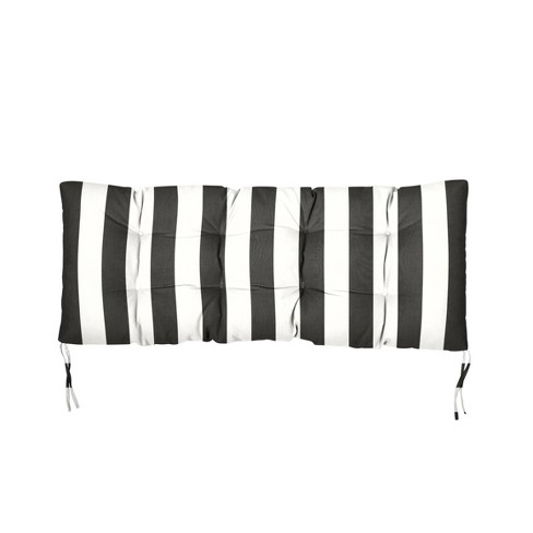 Black and white discount outdoor bench cushion