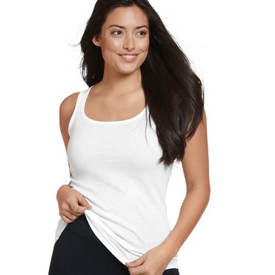 Jockey Women's 100% Cotton Rib Tank Xl White : Target