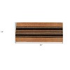 HomeRoots 24" X 60" Brown and Black Coir Striped Outdoor Door Mat - 3 of 4