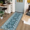 Washable Vintage Rug Non Slip Low Pile Rug Soft Throw Floor Cover Foldable Indoor Carpet for Living Room Bedroom Playroom Nursery - 3 of 4