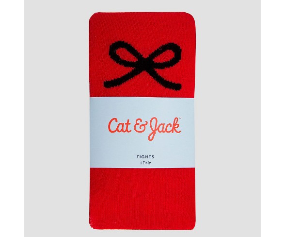 Girls' Sweater Tights - Cat & Jack&#153; Red Pop 12-14