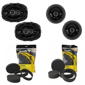 Kicker DSC 6.5" & 6x9" 3-Way Coaxial with RKFR Foam Fast Ring Speaker Enhancement Kit - 1 of 4