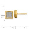 Chisel Stainless Steel Polished Yellow IP-plated 50 Cubic Zirconia Stud Earrings - 3 of 3