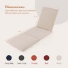 Costway 1/2 PCS Outdoor Chaise Lounge Cushion with Hook & Loop Fastener Fixing Straps Patio - 3 of 4