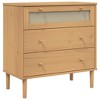 vidaXL Drawer Cabinet SENJA Rattan Look Brown 31.5 in.x15.7 in.x31.5 in. Solid Wood Pine - 2 of 4