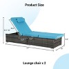 Outdoor Recliner Set of 2,Rattan Recliners With Adjustable Backrest,Table And Cushion,Recliner With Storage For Poolside-Cuddlewood - 4 of 4