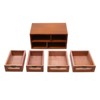 YIYIBYUS Wooden Desk Organizer with Drawers Desktop Storage Cabinet - 3 of 4