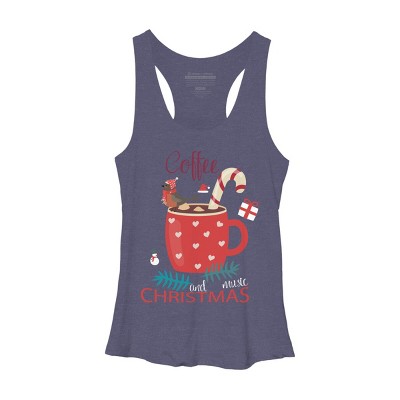 Women's Design By Humans Merry Christmas Treasure box By funkprints Racerback Tank Top