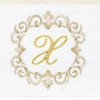 Linum Home Textiles 100% Turkish Cotton MONICA Gold Thread 2PC Embellished Hand Towel Set - 3 of 3