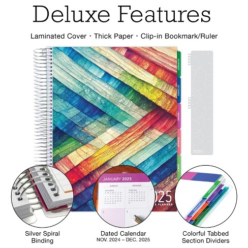 Global Printed Products Deluxe CY 2025 Planner - 8.5"x11" (Rainbow Oak) - image 1 of 4