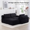 GDFStudio Odin 120'' Modern L-Shaped 3-Seater Corduroy Upholstered Sectional Sofa with Steel Frame - 4 of 4