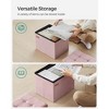 LEDREM Small Folding Storage Ottoman Foot Rest Stool Cube Footrest 286 lb Load Capacity - 4 of 4