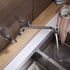BWE Double Handles Wall Mount Modern Standard Kitchen Faucet With 8 Inch Swivel Spout 8" Center - 4 of 4