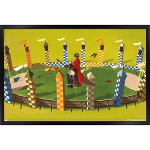 Trends International The Wizarding World: Harry Potter - Harry Quidditch Framed Wall Poster Prints - 1 of 4