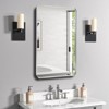 FURNIinspire Metal Frame Rectangle Mirror Crystal Clear Reflections Bathroom Vanity Bedroom Wall Decor, Gold, 36"*24"*1.2" - 4 of 4