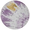 Purple And Lavender Abstract Washable Indoor Outdoor Area Rug - 4 of 4