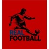 "Real Football" Sports Back to School Adult Crew Neck Short Sleeve Tee - 2 of 2