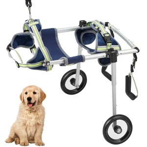 Munora 2-Wheel Small Dog Wheelchair - Lightweight Adjustable Mobility Aid for Pets 15-35lbs with 5.5" Wheels (Size S) - 1 of 4