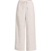 Lands' End Women's High Rise Pull On Drawstring Linen Wide Leg Crop Pants - 3 of 4