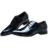 Santimon Men's Floral Printed Patent Leather Lace-Up Dress Oxford Shoes - 4 of 4