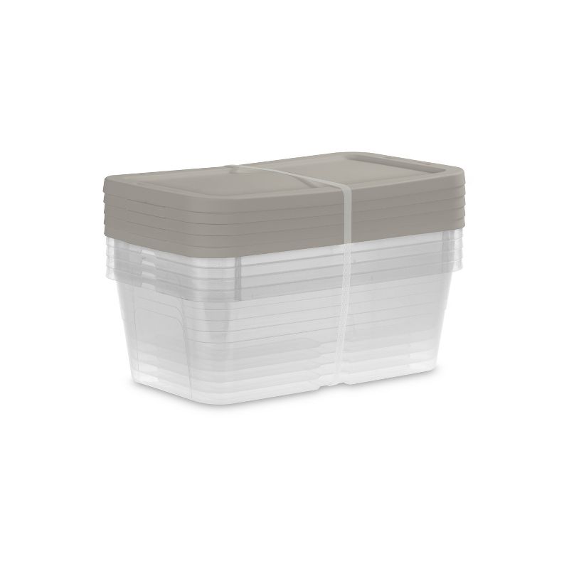 5pk 6qt Storage Boxes Gray - Room Essentials&#8482;, 3 of 6