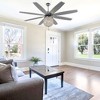 Bella Depot 65" Modern Large  Crystal Ceiling Fan with Light and Remote, 6-speed Reversible Motor - 2 of 4