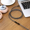Insten 3.5mm Headphone Extension Cable, Male to Female, TRRS for Stereo Earphones with Microphone, 3 Feet, Black - 2 of 4