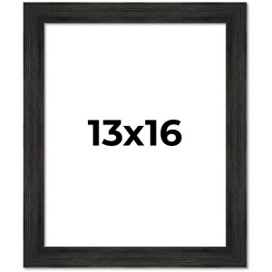 PosterPalooza | 13x16 Wide Barnwood Picture Frame, UV Acrylic, 6 Finishes - Grey, Brown, White, and Black - 1 of 4