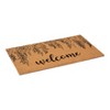 HomeRoots 17" X 29" Brown And Natural Floral Welcome Outdoor Coir Door Mat - 4 of 4