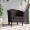 vidaXL Modern Tub Chair - Stylish Brown Faux Leather Lounge Seat for Living Room - 2 of 4