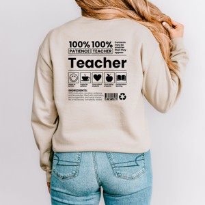 Simply Sage Market S.W.Smiley Teacher Recipe Front & Back Design Sweatshirt - 1 of 4