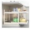 White-M Carbon Steel Kitchen Retractable Storage Rack Punch-Free Drawer-Style Cabinet Dishes And Spice Pull-Out Basket Under The Sink Pull-Out Stora - 4 of 4