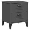 vidaXL VIKEN Bedside Cabinet Anthracite Gray Engineered Wood, With 2 Drawers - 2 of 4
