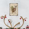 Reindeer Christmas Decoration,Vintage Christmas Reindeer Metal Signs Plaque Wall Decor Art - 3 of 4