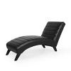 GDFStudio Metter Contemporary Faux Leather Channel Stitch Chaise Lounge - 2 of 4