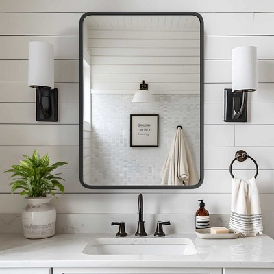 Lirago Bathroom Vanities Medicine Cabinet Mirror 28*20 Black