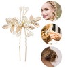 Unique Bargains Women's U-shaped Faux Pearls Decorative Hairpin 1 Pc - 3 of 4
