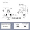 WOWOW 4 in. Centerset Single-Handle Low Arc Bathroom Faucet with Drain Kit Included in Brushed Nickel - 4 of 4