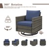 Buenhomino 3 Pieces Patio Bistro Set with Table Set, All-Weather Wicker Patio Furniture Set with Thickened Cushions for Garden, Backyard - 2 of 4