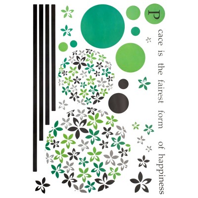 Slickblue Green Germination Large Wall Decals – Nature-Inspired Vinyl Stickers for Home Décor 19.7" x 27.6"