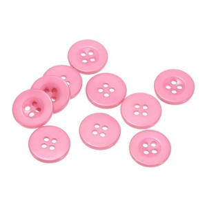 Unique Bargains Resin Craft DIY Round Flat 4-Hole Replacement Sewing Buttons 10 Pcs - 1 of 4