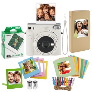 FUJIFILM Instax Square SQ1 Instant Camera, 20 Square Film, Photo Album, Frames and Cloth - 1 of 4