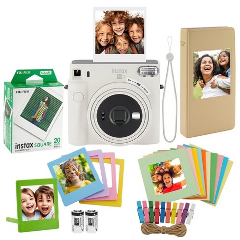 FUJIFILM Instax Square SQ1 Instant Camera, 20 Square Film, Photo Album, Frames and Cloth - image 1 of 4