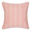 Design Imports 2pc 18"x18" Coral Chambray Striped Recycled Cotton Square Throw Cover: Indoor Faux Linen, Hidden Zipper - 3 of 4