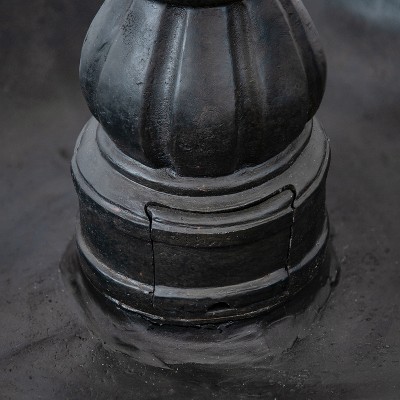 Deep Espresso 3-Tier Fiberglass Outdoor Water Fountain with Pineapple Top