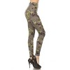 Slickblue Regular Fit, Floral Printed Leggings, High Waist Stretch, Casual Pants, Everyday Style, Multicolor, One Size - 2 of 4