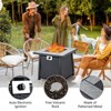 28 Inch Propane Fire Pit Table, 50000BTU Rectangle Fire Table with Cover, Sturdy Steel and Iron Fence Surface, CSA Safety Certified, Companion - 3 of 4