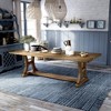 Shelia Solid Pine Wood Dining Table Rustic Pine - HOMES: Inside + Out: Sturdy Trestle Design, Seats 8 - image 2 of 4